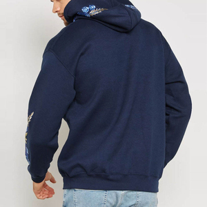 Sweat-shirt à capuche pour homme en coton 100% de haute qualité, personnalisable, avec broderie unie et élégante, vente en gros - Product Image 2