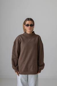 Sweat-shirt à imprimé léopard pour femme, pull molletonné à col rond marron à motif animal, sweat-shirt décontracté à manches longues, vente en gros - Product Image 3