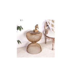 Elegante mesa auxiliar de metal, ideal para hogares urbanos, que ofrece equilibrio entre funcionalidad y belleza estética. - Product Image 1