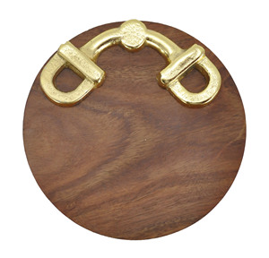 Sous-verres en bois naturel poli, résistants à l'eau, écologiques, pour tasses à thé et café, et sets de table, style morlette de cheval en cuivre - Product Image 3