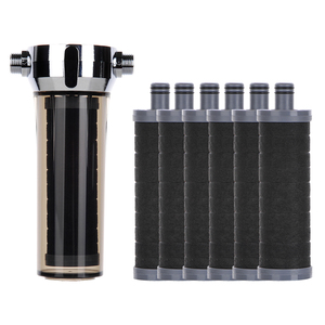 Filtre de douche double Moolmang avec recharge 6 pièces certifié NSF 177 372, 3200 gallons, élimine le chlore et les contaminants lourds - Product Image 1