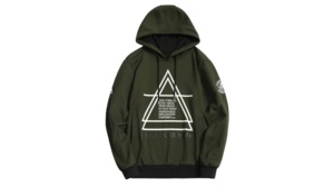High street – sweat-shirt à capuche et surdimensionné pour homme, vêtement avec poche kangourou personnalisée, couleur vert militaire, vente en gros - Product Image 5