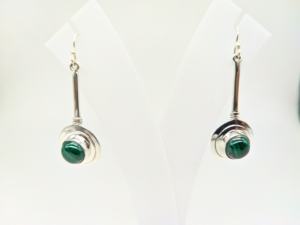 ต่างหูทำมือจากหินมาลาไคต์ธรรมชาติ เงินแท้ 925 เครื่องประดับขายส่ง แฟชั่นผู้หญิง สไตล์ชาติพันธุ์ โบโฮ - Product Image 5