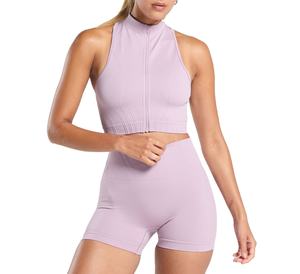 Top Venta de secado rápido de las mujeres transpirable camiseta sin mangas Fitness Wear Jogger Wear Out Door Wear Seamless Women Tank Top - Product Image 1