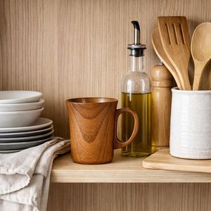 Natural Handcrafted Wooden <b>Espresso</b> <b>Cup</b> Natural Grain Finish Wood Coffee Mug Eco Friendly Drinkware for Modern Homes - Product Image 2