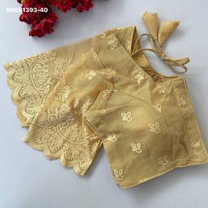 Blusa de punto de buena calidad con encaje calado, parte delantera acolchada, forro de algodón, lista para usar, proveedor indio, moda femenina - Product Image 2