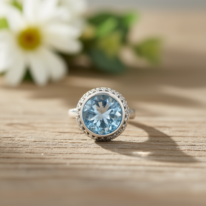 Blue <b>Quartz</b> Fashion <b>Ring</b> (5.2 Grams) - Product Image 3