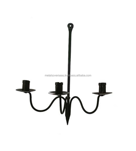 Porte-bougie suspendu en fer fait main, style rustique, en métal, décoration de Noël pour la maison et le jardin - Product Image 3