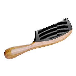Peigne à cheveux en corne de buffle naturelle de qualité supérieure, fait main, à dents fines, poli, taille personnalisée, pour cadeau de mariage - Product Image 1