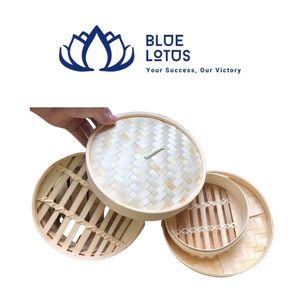 Cesta Vaporera de Bambú de 2 Capas Sostenible, con Tapa de Acero Inoxidable y Cristal Integrado, Utensilio de Cocina Seguro para Vapor, Apta para Gas, MÁS VENDIDO - Product Image 1
