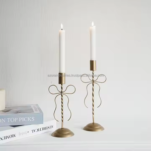 Decorative <b>candle</b> holder Accessory Customizable Modern Design Candlestick Holder Bow-Shaped <b>Twisted</b> Iron - Product Image 4