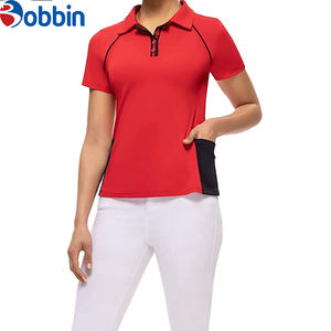 เสื้อโปโลผู้หญิงปักโลโก้ตามสั่ง ระบายอากาศได้ดี ออกแบบเองได้ เสื้อกอล์ฟผู้หญิงมีปกและกระเป๋า สีพื้น แขนสั้น - Product Image 5