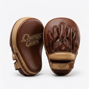 Custom Made Professional High Quality Boxing <b>Focus</b> Mitt Kicking <b>Pad</b> Target Paddle Taekwondo Zebra Sports FP-205 PU Leather - Product Image 2