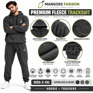 Survêtement en molleton de coton pour homme, marque privée, logo imprimé, tissu de qualité supérieure, respirant, séchage rapide, design streetwear vintage - Product Image 6