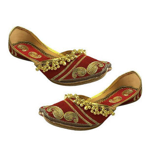 Chaussures Khussa pakistanaises / Chaussures Khussa pour femmes, plates/légères, sur mesure, teintes en rose, ornées de perles, Khussa ethniques pour femmes 2023 - Product Image 4