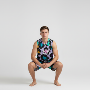 Maillot de basket-ball à sublimation imprimé léopard lavande, uniformes de basket-ball personnalisés sublimés, vêtements de sport pour équipes - Product Image 3