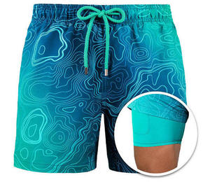 Compra Pantalones Cortos de Verano para Hombre de Alta Calidad, Transpirables, de Algodón, Cintura Media, Cierre con Cordón, Diseño Liso - Product Image 1
