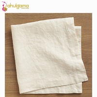 Serviettes de table faites à la main 100% coton serviettes de table en lin rustique tissé imprimé serviette en rouleau jetable mariage cuisine utilisation 42*42cm