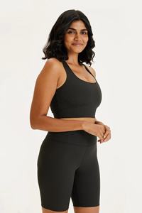 OEM Designer Style Black RIB Paloma <b>Racerback</b> <b>Bra</b> Activewear Shots Gym <b>Bra</b> and Fitness Wear Athletic Wear Leggings Print - Product Image 5