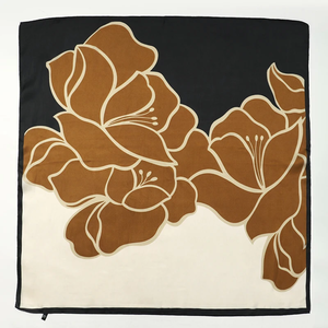 Foulard carré de luxe en soie pour femme, motif imprimé tendance, hijab en satin, écharpe, bandeaux pour cheveux féminins 70*70CM - Product Image 2