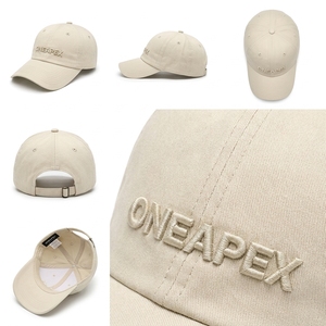 Casquette de baseball brodée beige One Apex pour homme, en coton, style décontracté, streetwear, ajustable, unisexe, tendance - Product Image 3