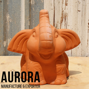Maceta de Elefante de Terracota Tallada a Mano, Diseño Rústico, Maceta para Plantas de Interior, Decoración de Estilo Animal, Estilo Antiguo, Vintage, Ecológica - Product Image 4