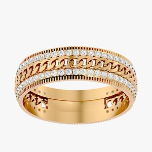 Bague Hip Hop en Diamant de Qualité Supérieure pour Hommes et Femmes, Bijou Tendance pour Célébrations et Tenues Décontractées, Disponible au Meilleur Prix du Marché - Product Image 2