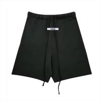 Shorts pour hommes en molleton French Terry 100% coton, couleur unie, taille élastique avec cordon de serrage, pour la gym et l'entraînement, entrejambe de 5 pouces, séchage rapide