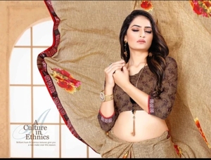 Sari con blusa para mujer que le da un aspecto elegante en la oficina, bodas, fiestas, festivales, la vida diaria y en todas las ocasiones. Muy de moda. - Product Image 6