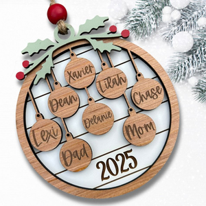 Adorno Navideño Personalizado de Reno en MDF con Nombre Personalizado, Nariz Roja con Purpurina - Product Image 1