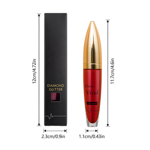 Gloss à lèvres mat classique en 10 couleurs, rouge à lèvres liquide scintillant longue tenue avec pigment riche - Product Image 6