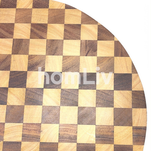 Planche à découper en bois de teck écologique de qualité supérieure, planche à découper durable, planche à découper ronde en bois personnalisée, halal - Product Image 4
