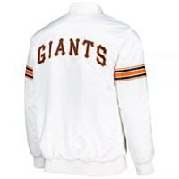 Veste universitaire en satin blanc des San Francisco Giants
