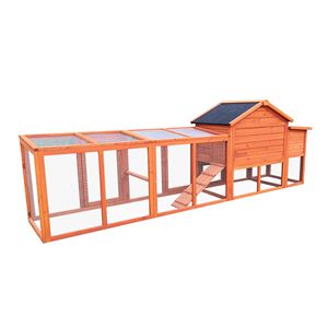 111.5 \ "grande pollaio esterno in legno scatola di nidificazione per pollame coniglio Hutch UV pannello impermeabile gabbia per cortile per - Product Image 3