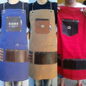 ผ้ากันเปื้อนยาวสำหรับร้านตัดผมชาย,ทำจากหนังแท้ - Product Image 6