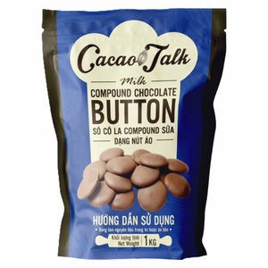 Chocolate Compuesto al por Mayor, Chocolate con Leche en Botones, Cacao 1KG, para Uso en Panadería, Galletas, Bizcochos, HALAL, OEM/ODM, Envío Global - Product Image 1