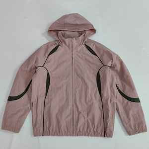 Veste sans manches unisexe rose imperméable en polaire, style streetwear, fermeture éclair, sportive, légère, en polyester, pour l'été, coupe classique pour adulte - Product Image 1