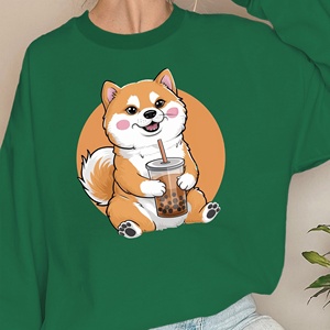Sudaderas de mujer Shiba inu con bubble tea - Product Image 2