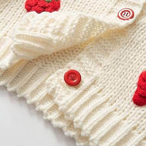 <b>Cardigan</b> <b>Sweater</b> Customized Color Regular Korean Style Winter Breathable Quick Dry Cotton V Neck Embroidery Full Sleeve - Product Image 6
