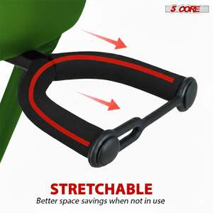 5Core Heavy Duty Music Seat Foldable 3.15\" <b>Padded</b> Guitar <b>Stool</b> with Built-In Footrest and Stand Audio Product Accessory - Product Image 4