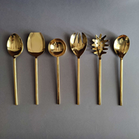 Ensemble de cuillères de service en acier inoxydable pour la cuisine, cuillères à long manche pour la cuisson, le service de soupes, desserts, café, vaisselle de restaurant