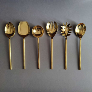 Juego de Cucharas para Servir, Cucharas de Acero Inoxidable para Cocina, Cucharas de Mango Largo para Servir Sopa, Postre, Café, Vajilla, Restaurante - Product Image 4
