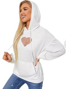 Top Tendance Surdimensionné 100% Coton Femmes Hoodies Logo Personnalisé À Manches Longues Avant Zip Col 3D Lettre Motif XS Taille En Gros - Product Image 2