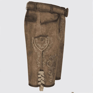 Shorts Lederhosen traditionnels bavarois pour hommes, 100 % polyester satiné, taille mi-haute, fermeture boutonnée, séchage rapide, anti-plis, imperméables, élégants - Product Image 5