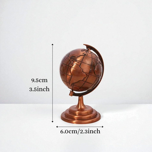 Handcrafted <b>Copper</b> World Globe Vintage Engraved Map Tabletop Globe Decorative Desk <b>Ornament</b> Office Study Room Home Decor Travel - Product Image 2