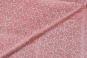 Tissu brocart floral élégant en polyester à texture lisse pour robe de mariée, tenue ethnique et usage décoratif - Product Image 4