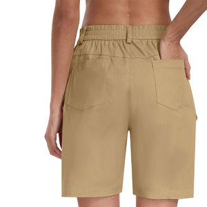 Pantalones Cortos Cargo Holgados de Algodón 100% Personalizados para Hombre con 6 Bolsillos, Pantalones Cortos de Trabajo de Lona Negros y Caqui para Hombre - Product Image 2