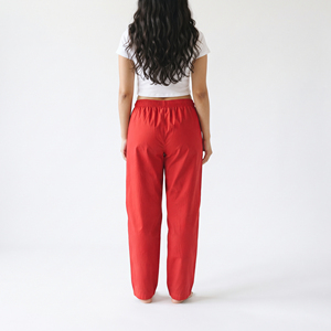 Pantalones anchos de algodón para mujer, de cintura media, con cordón, ajuste holgado, largo completo, pijama informal de verano, pantalones holgados para mujer - Product Image 2
