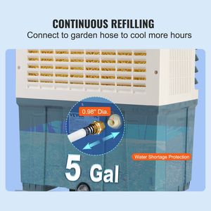 Dispositivo di raffreddamento ad aria per uso interno/esterno oscillante portatile a 3 velocità regolabile - Product Image 5