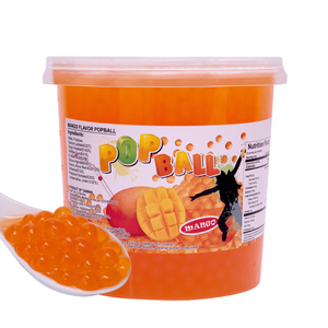 Boba transparente orange éclatante Pinshan 3,2 kg en bac plastique (4 bacs/carton) Ingrédients pour Bubble Tea et Glace (Taïwan) - Product Image 1